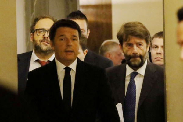 Matteo Renzi presenta alla stampa la nuova Legge per il Cinema