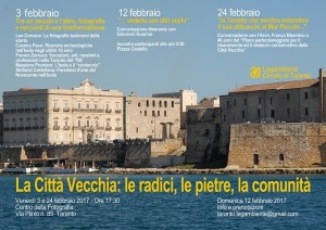 Taranto - La Città Vecchia: le radici, le pietre, la comunità in tre incontri il futuro dell&#039;Isola