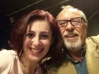 Roma - Umberto Calabrese intervista Daniela Baldassarra dopo il suo spettacolo la «Principessa Scalza»