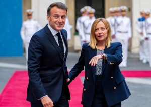 Giorgia Meloni e Emmanuel Macron