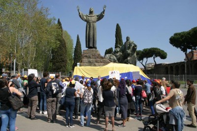 Roma Plazza San Giovanni venezolanos en defensa de la democracia (Foto cortesia de Fulvio Martin)