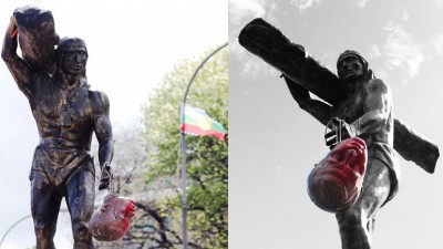 La statua di Pedro de Valdivia a terraCristobal Saavedra Escobar / Reuters