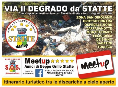 Statte (Taranto) - Il meetup pratica tour di denuncia delle discariche a cielo aperto