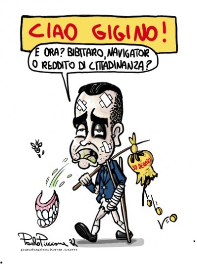 Addio Pentaiscariota...le Vignette satiriche di Paolo Piccione