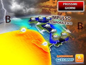 Temporali e crollo temperature, il meteo di questa settimana