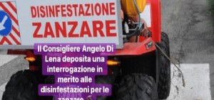 Zanzare, estate e disinfestazione. A Pulsano (Ta) Il consigliere comunale Angelo Di Lena interroga...