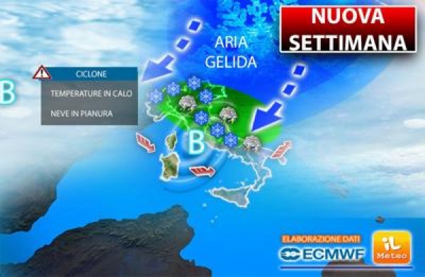 Dal 1 dicembre freddo e pioggia sull&#039;Italia