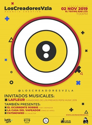 El lanzamiento de LosCreadoresVzla se viste de música  Este próximo sábado 2 de Noviembre en Teatro Bar