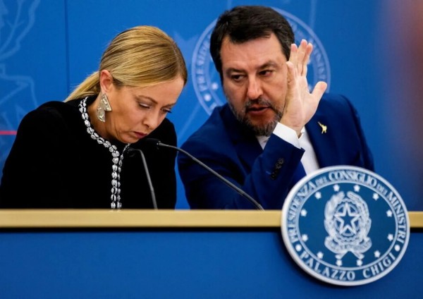 Giorgia Meloni e Matteo Salvini