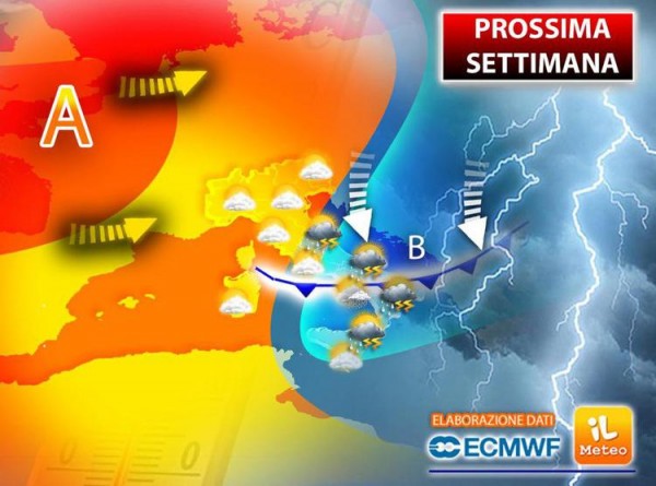 Caldo e temporali, in arrivo mini-ribaltone sull&#039;Italia: previsioni meteo per i prossimi giorni
