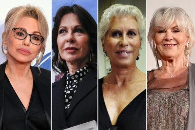  Galardonadas. De izquierda a derecha, Marina Berlusconi, Raffaella Leone, Chiara Boni y Caterina Caselli 