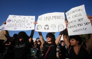 Manifestación contra la violencia de género en México