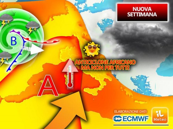 Scoppia l&#039;estate con caldo africano, solo qualche temporale