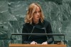 La premier Giorgia Meloni all&#039;Onu nel 2024