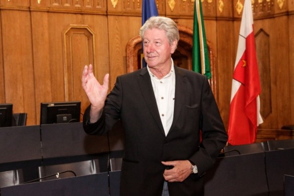 Bolzano - Conferenza stampa del sindaco Caramaschi e del vice Baur