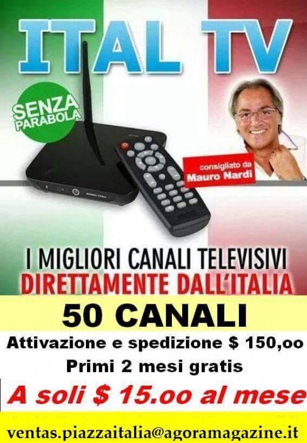 Con Ital Tv sei in diretta con l’Italia 50 canali tv