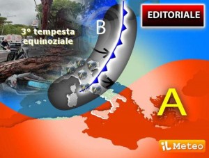 Maltempo diffuso sull&#039;Italia, in arrivo la terza tempesta equinoziale