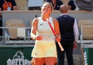 La tennista italiana Jasmine Paolini in Finale Roland Garros, di Parigi