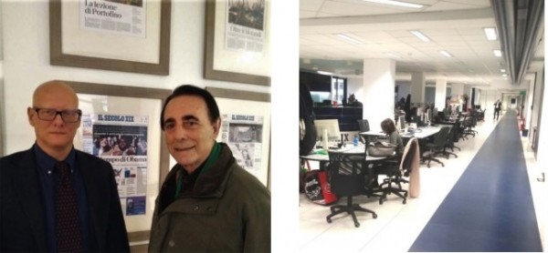Il direttore della Gazzetta Italo-Brasiliana in visita al Secolo XIX
