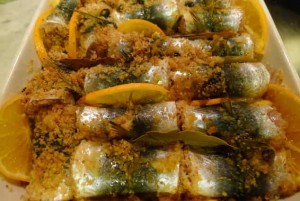 Sardinas beccafico mejor dicho &quot;sarde beccafico&quot; plato típico de Catania - Sicilia