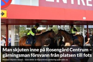 Sparatoria in un centro commerciale in Svezia, un ferito. Assalitore in fuga