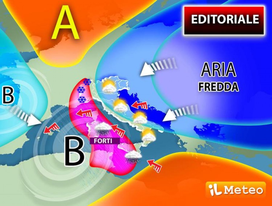 Weekend più freddo, ma tornano anche piogge battenti