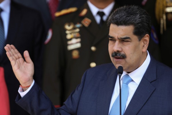 Nicolás Maduro parla durante una conferenza stampa al Palazzo Miraflores a Caracas, in Venezuela, il 12 marzo 2020