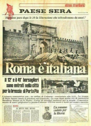 Prosegue con successo la 5 edizione di “Luci della Storia su Porta Pia”. La presa di Roma 1870-2018