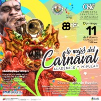 La Sinfónica de Venezuela interpretará lo mejor del Carnaval Académico y Popular en el Aula Magna UCV