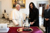 La vicepresidente dell&#039;Argentina ricevuta dal Papa in Vaticano