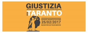 Manifestazione «Giustizia per Taranto» in programma per il prossimo 25 febbraio