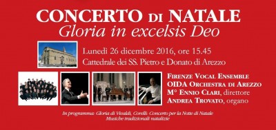 Per il concerto di Natale Arezzo gemellata con Firenze