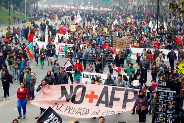 Protestas en Chile contra el sistema de pensiones
