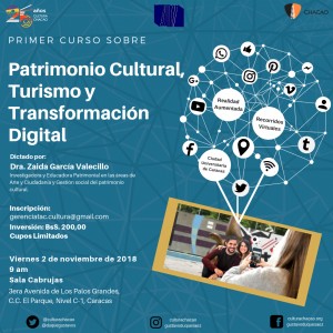 Se ofrece curso sobre Patrimonio Cultural  Turismo y Herramientas Digitales