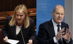 Giorgia Meloni e Olaf Scholz