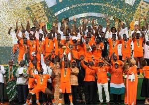  La squadra della Costa d&#039;Avorio festeggia la conquista della Coppa d&#039;Africa 2024