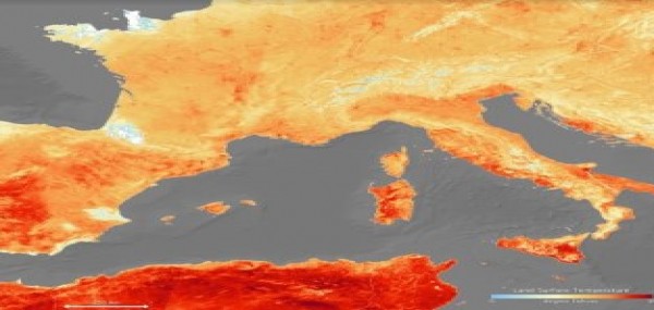 Il caldo africano fotografato dallo Spazio