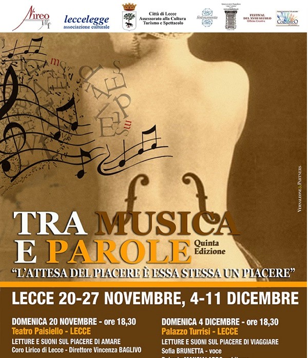 Lecce - Tra musica e parole, quinta edizione per la rassegna che unisce suoni e letture