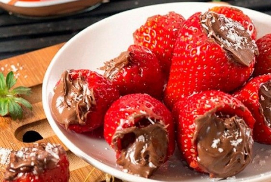 Fresas rellenas de Chocolate