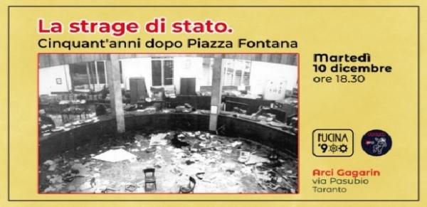 ARCI Gagarin e Fucina 900 ricordano la “strage di Stato”