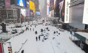 La tempesta polare che ha trasformato New York in una città fantasma