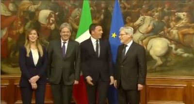 La cerimonia di insediamento del Governo Gentiloni