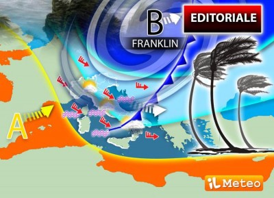 Tanto maltempo e vento verso Sud, tempesta Franklin sfiora Italia