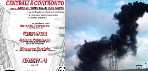 Venerdì 21 dicembre il convegno &quot;centrali a confronto, i casi di Brindisi, porto Tolle e Vado Ligure&quot; di No al carbone e WWF Brindisi