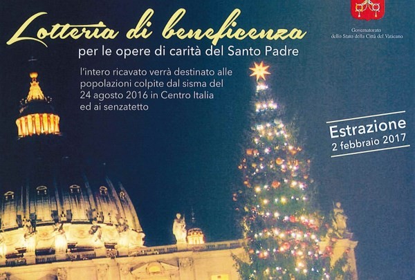 Lotteria di beneficenza del Papa, al via la quarta edizione