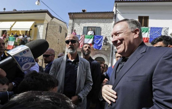Mike Pompeo visitó casas de bisabuelos a Pacentro en Abruzzo