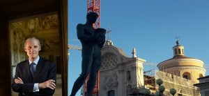 Nella foto l&#039;ambasciatore e Santa Maria del Suffragio - cupola ricostruita