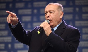 Erdogan durante un comizio a Istanbul