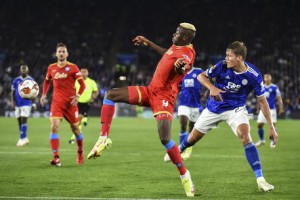 Europa League: Leicester-Napoli 2-2, Galatasaray-Lazio 1-0.  In Conference League Roma  Cska Sofia 5-1