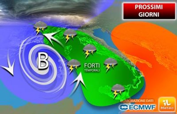 Meteo, ciclone in arrivo sull&#039;Italia